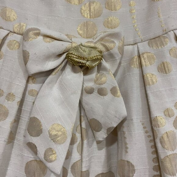 Girls Jenny&Me white and gold Sunday dress, 24 month - Picture 3 of 5